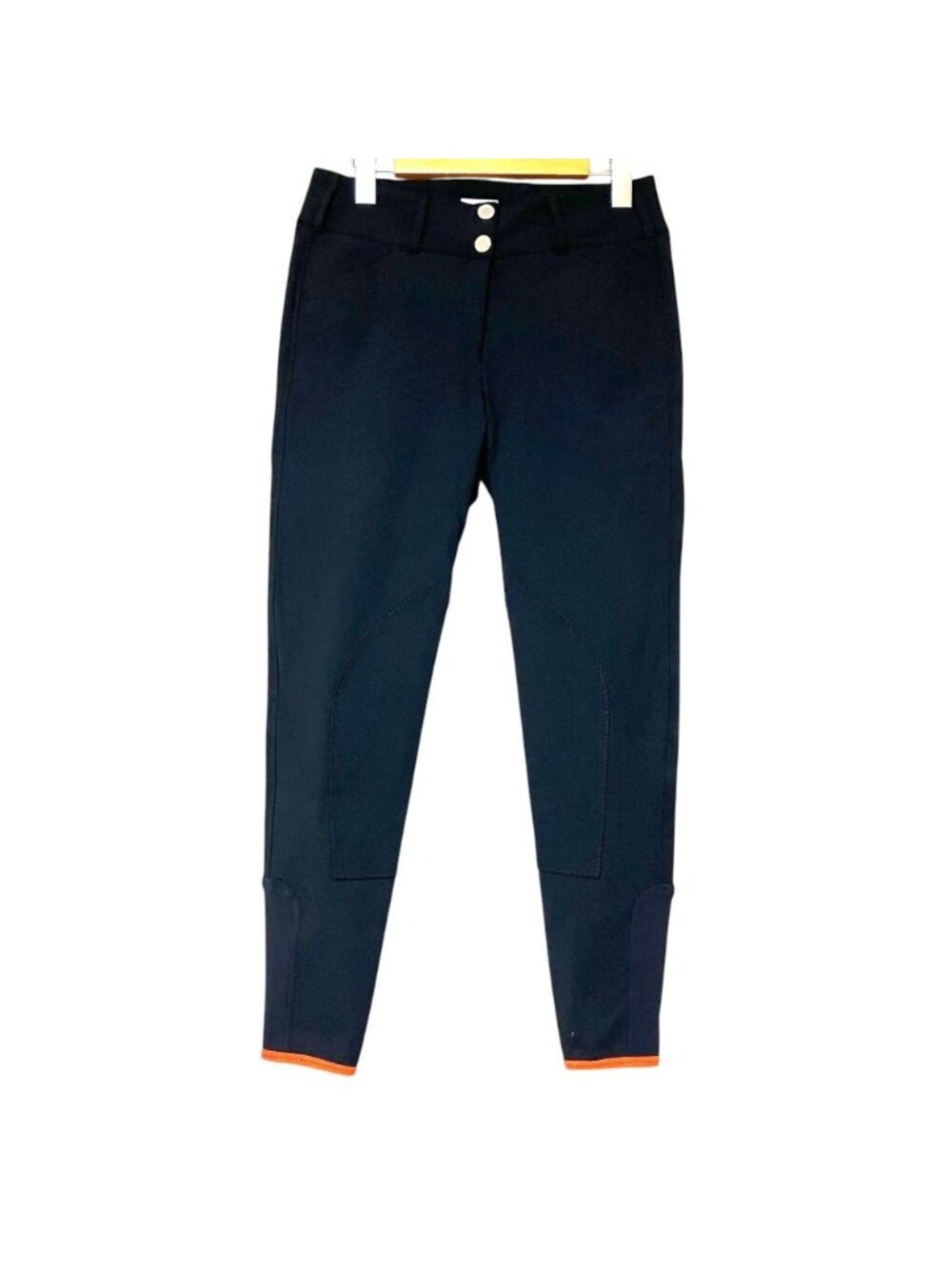 Hermes Sellier Buttons Stretch Ridingpants Jockey Pants Black